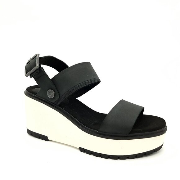 Timberland Shoes - NEW Timberland Koralyn 2 Sandals Womens 9 Wedge Black White Platform